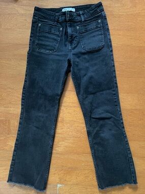 Zara Black Wide Legged Straight Jeans